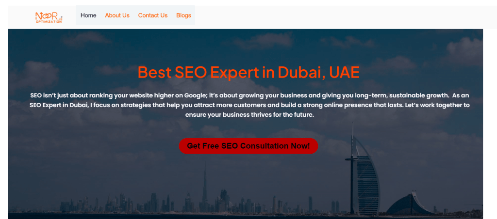 Top SEO Expert in Dubai Noor optimization